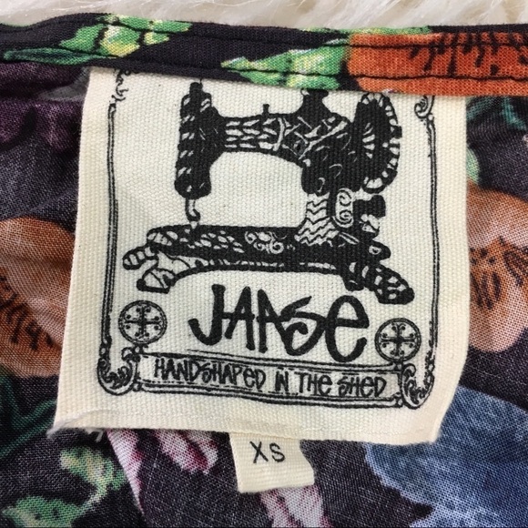 Vintage-Inspired Jaase Floral Tie-Front Blouse RayonBoho Festival / Cottagecore - Picture 4 of 8